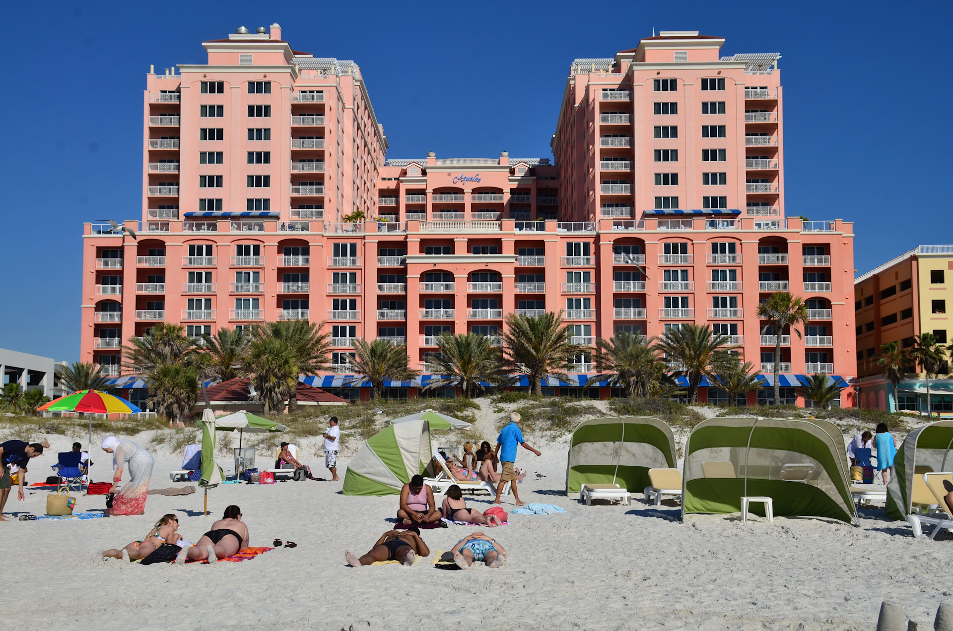 Tampa's Clearwater Beach is known for its calm waters, which draws visitors for jet-skiing, parasailing, and paddleboarding.(Credit:&nbsp;Flickr/Anthony G. Reyes)