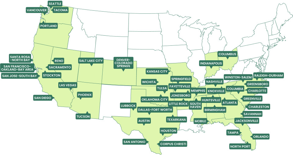 Map of institutional markets