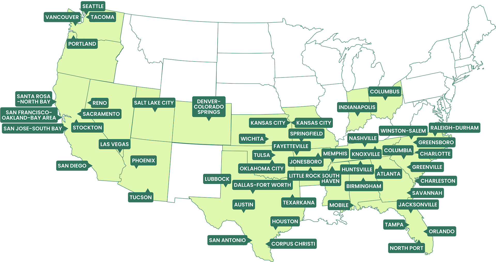 Locations for institutional investors