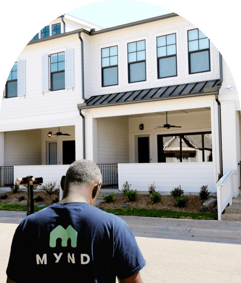 Mynd agent in front of a Mynd Property