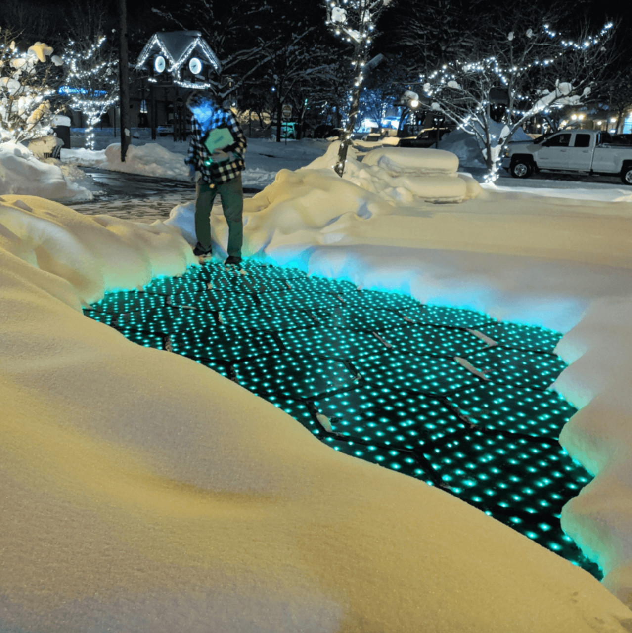 Solar panel driveway by SolarRoadways