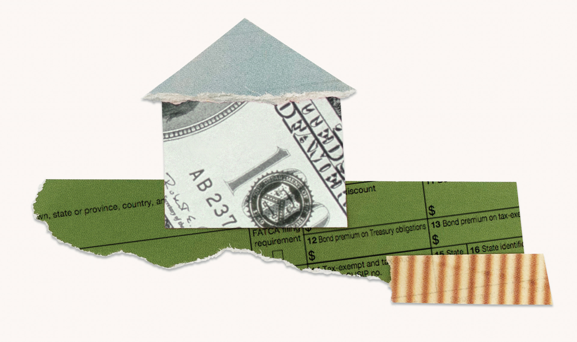 Graphic illustration for tax content by Chelsea Majuri for Mynd