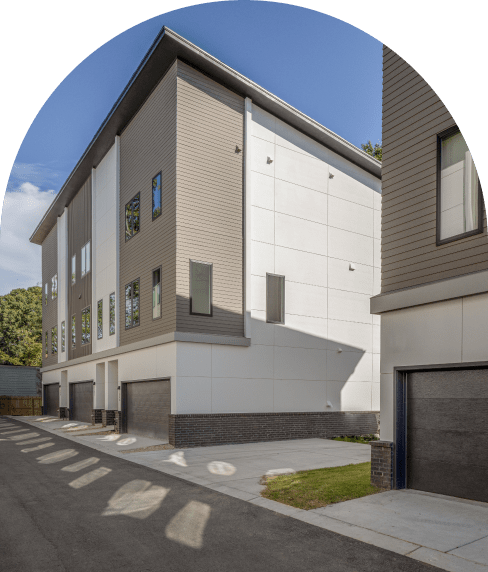 View of the side of 3 Mynd properties 